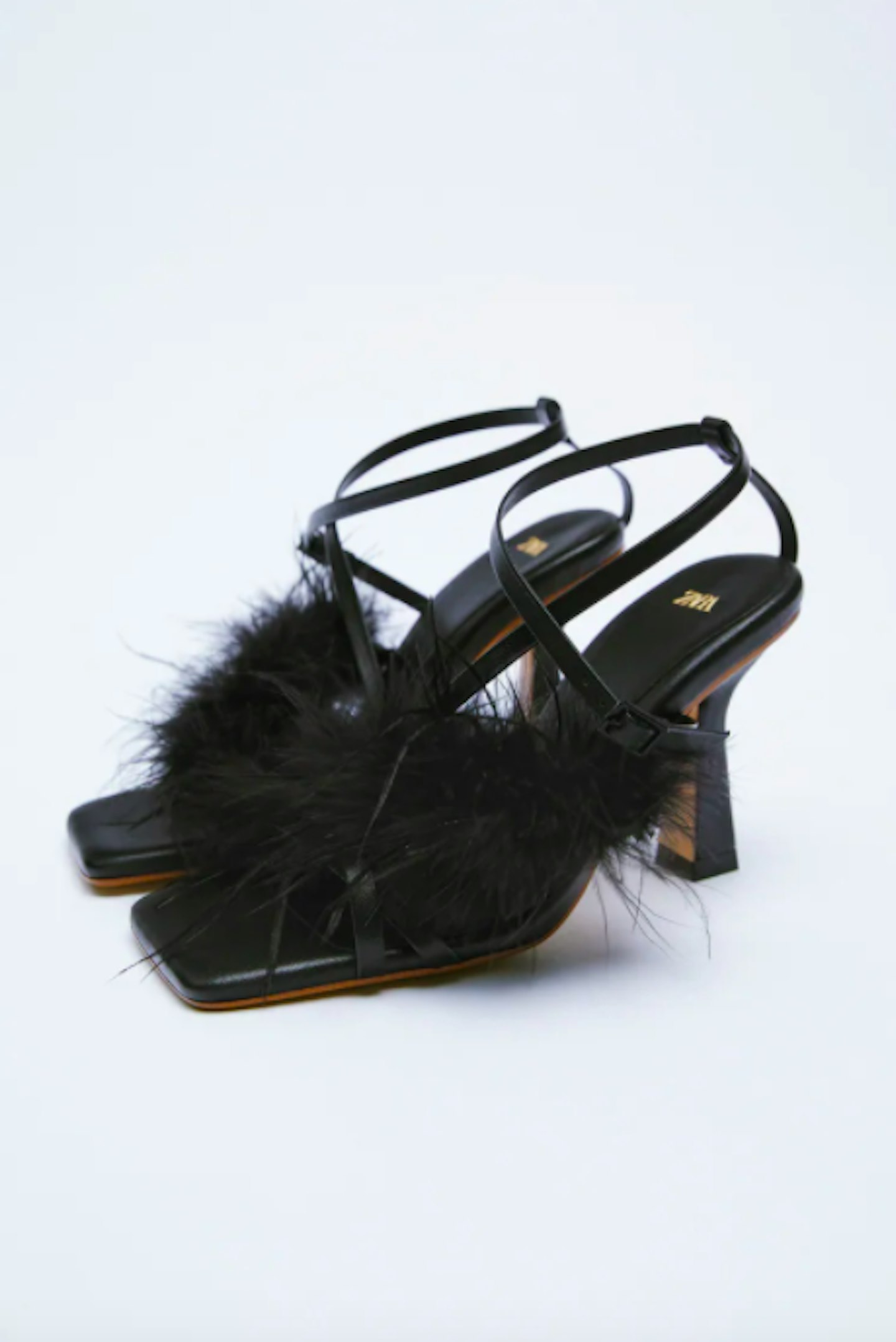 Zara feather heels outlet